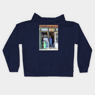 Manhattan NY - Fish Market Kids Hoodie